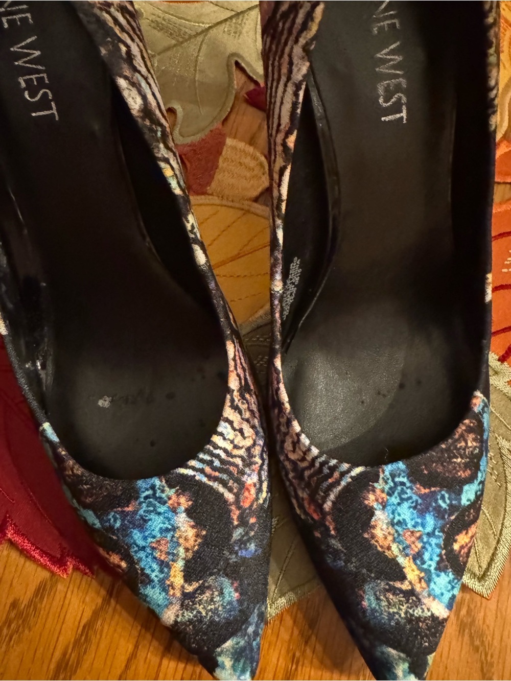 Nine West Multicolored Patterned Pointed-Toe Heels - Picture 5 of 7